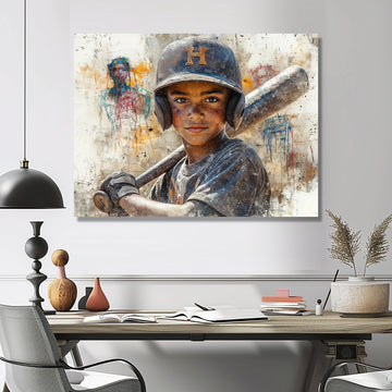 Young Baseball Player Future Stars - Sport Baseball Canvas Wall Art
